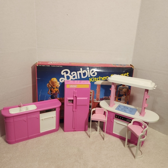 Barbie Toys Barbie Kitchen Playset 99 Arco Vintage Pink Fridge